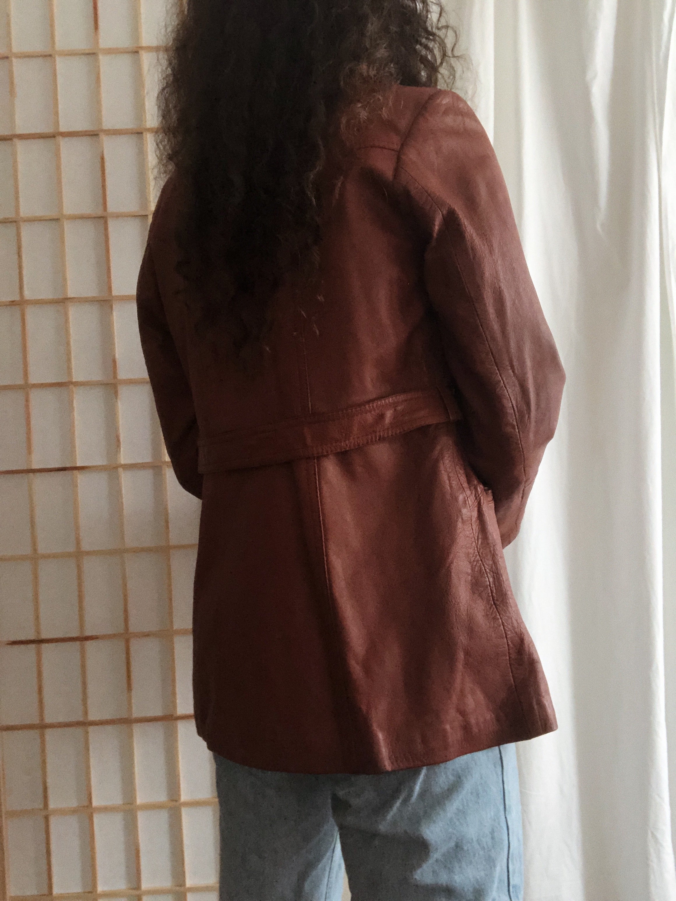Belted Leather Jacket