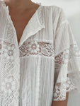 70's Lace + Cotton Mexican Coverup