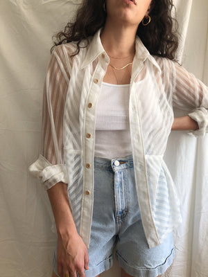 Sheer Striped Shirt