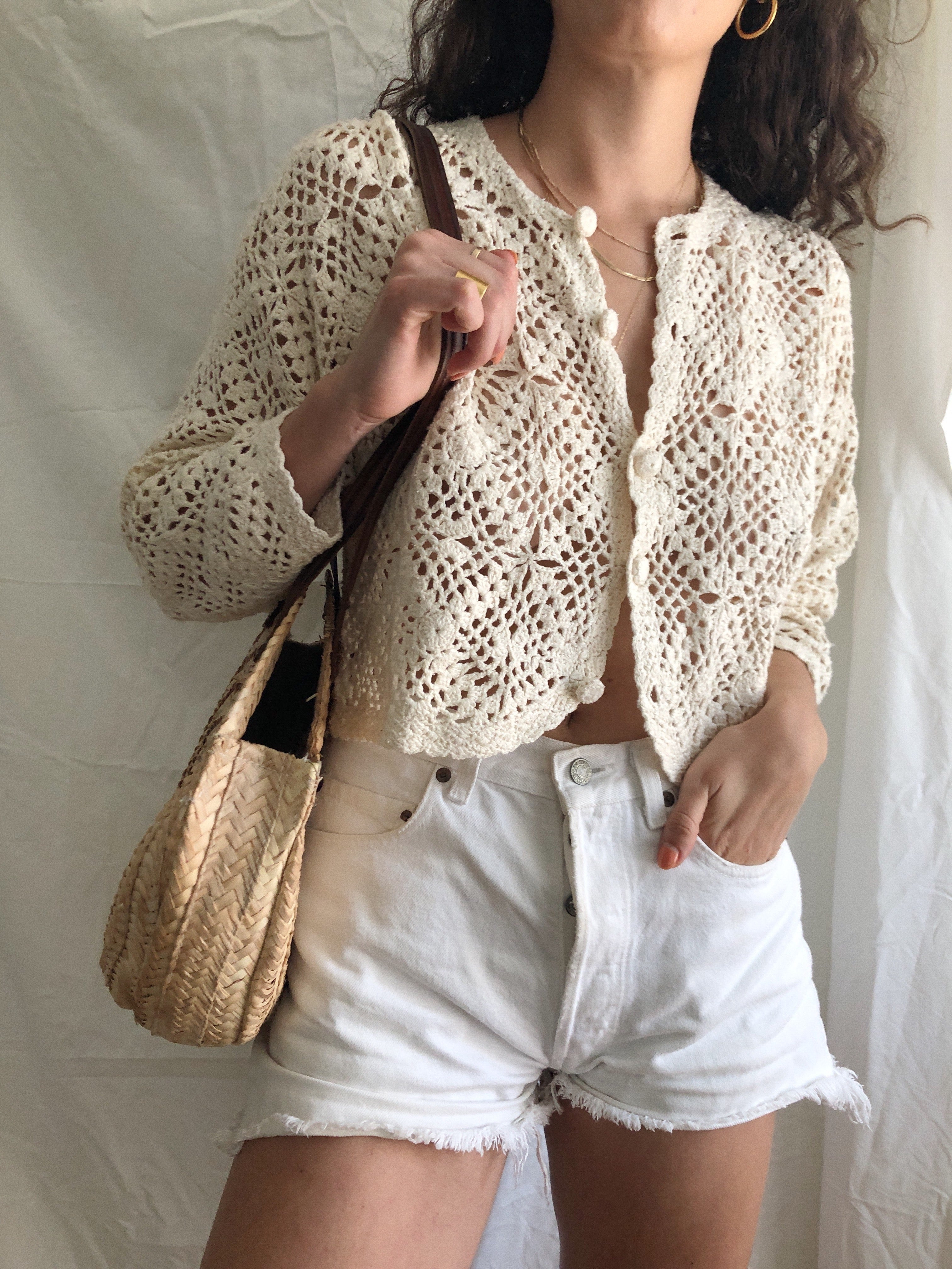 Crochet Button Front Top