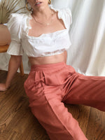 Dusty Rose Linen Trousers :: 27 waist