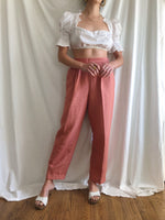 Dusty Rose Linen Trousers :: 27 waist