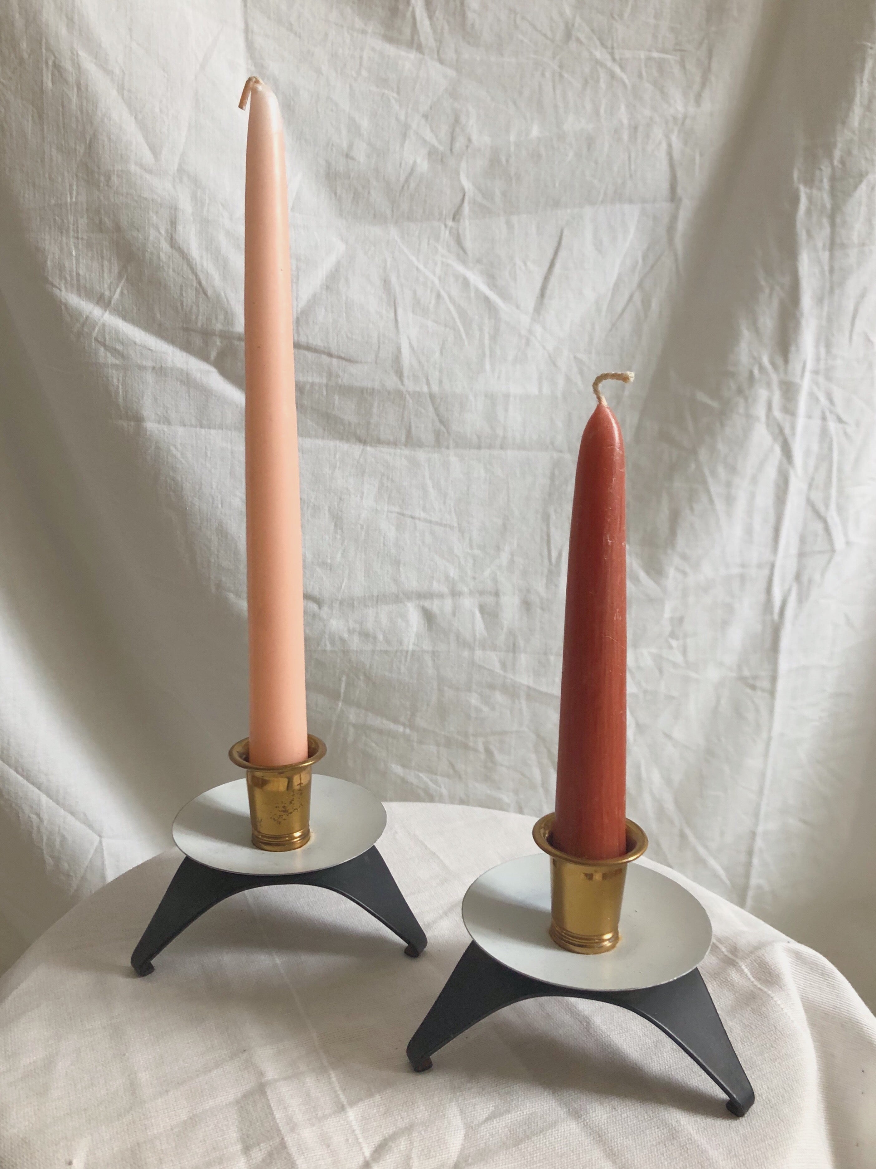 Mid Century Modern Candlestick Holder :: Set of 2