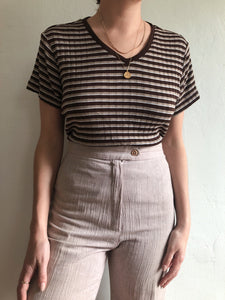 90's Variegated Stripe Knit Top