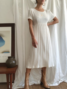 Cream Textured Dress