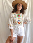 Hazel Embroidered Peasant Top