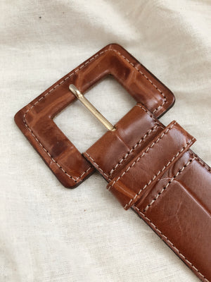 Leather Wide Belt