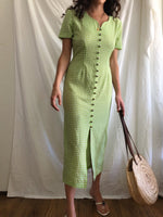 Lime Gingham Dress