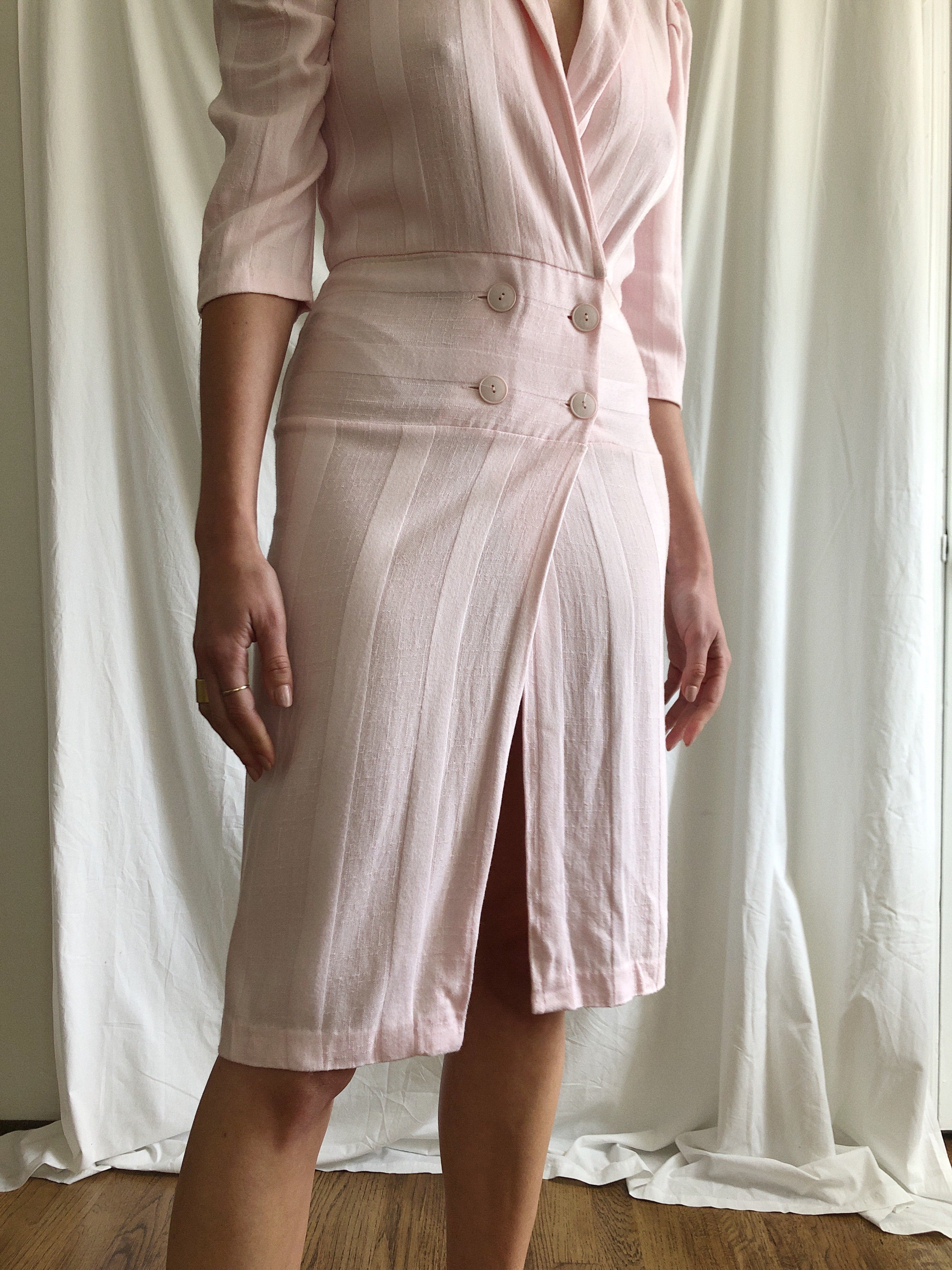 80's Pale Pink Blazer Dress