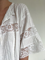 70's Lace + Cotton Mexican Coverup