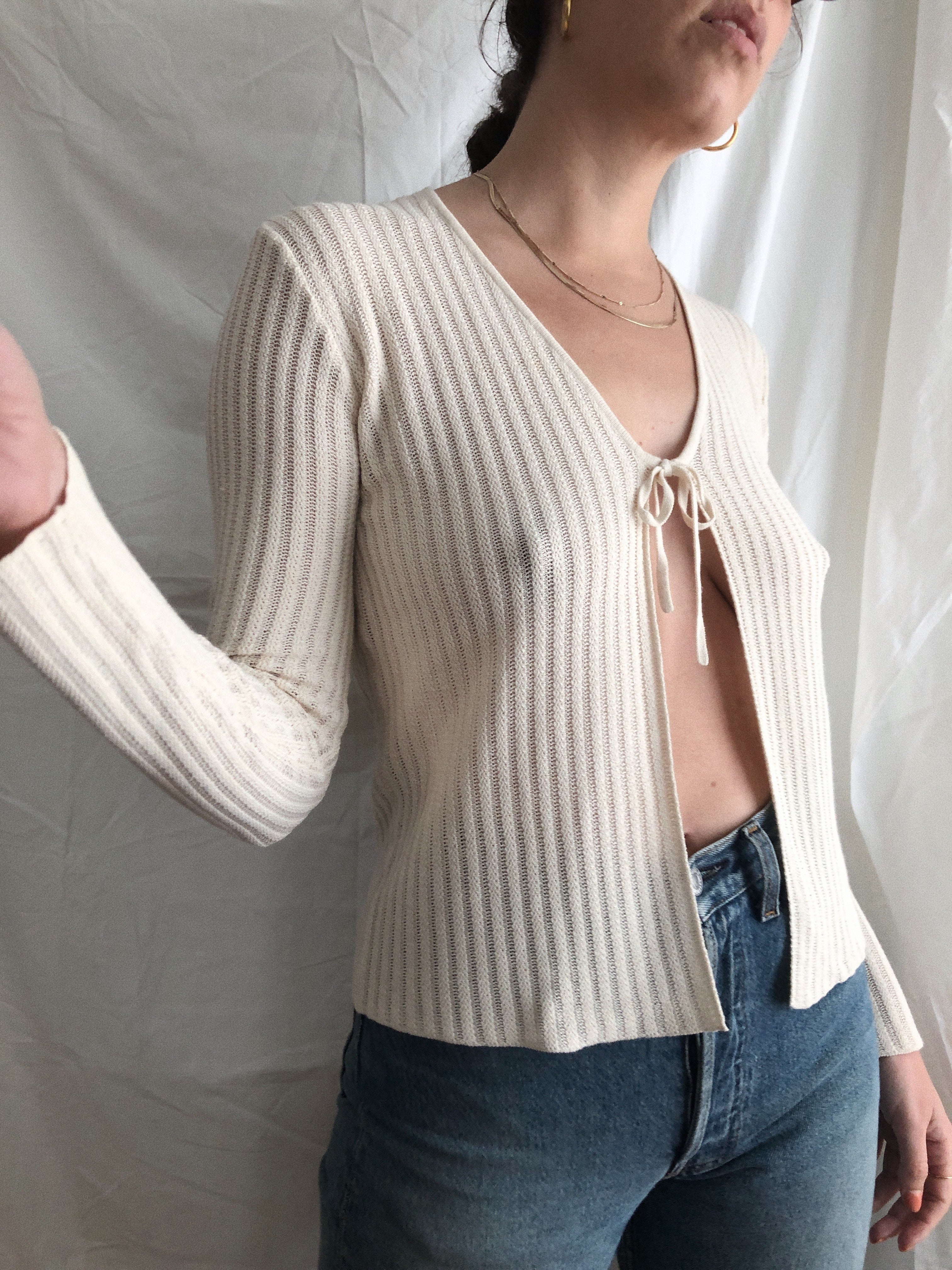 Tie Front Knit Top