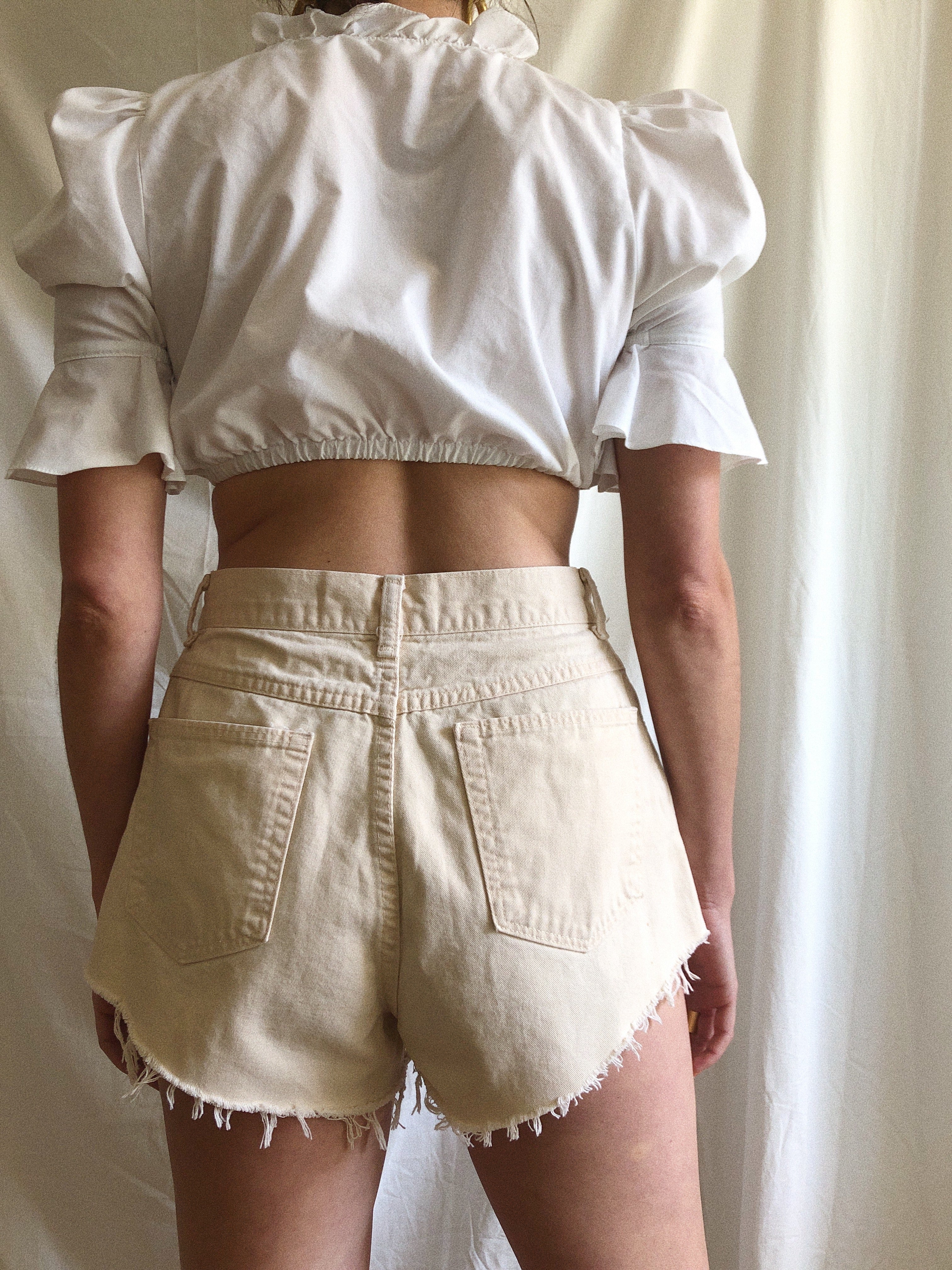 Dusty Blush Wrangler Denim Shorts :: 28 waist