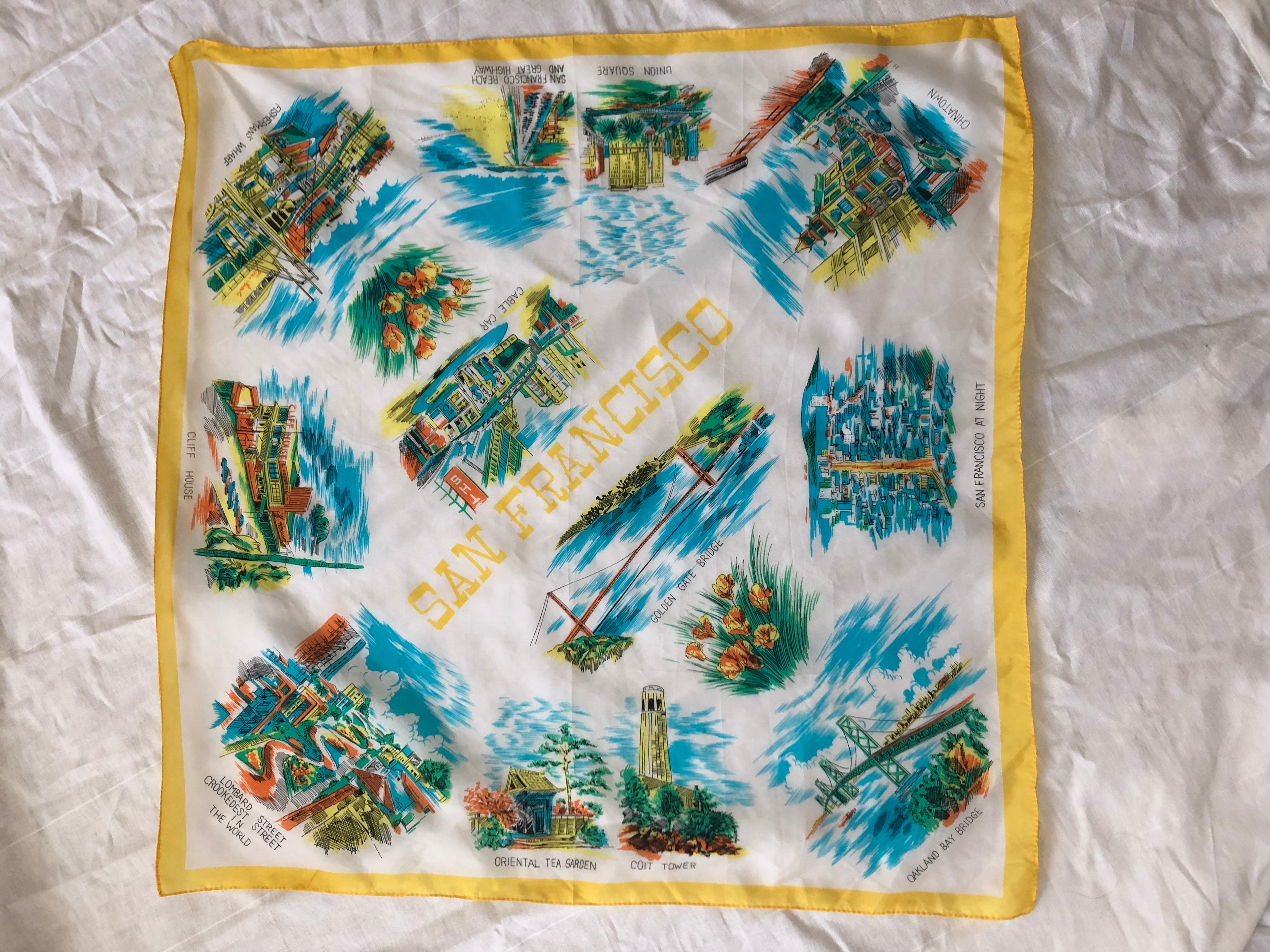 San Francisco Souvenir Square Scarf