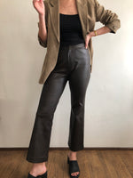 Faux Leather Crop Kick Pants :: Size 28