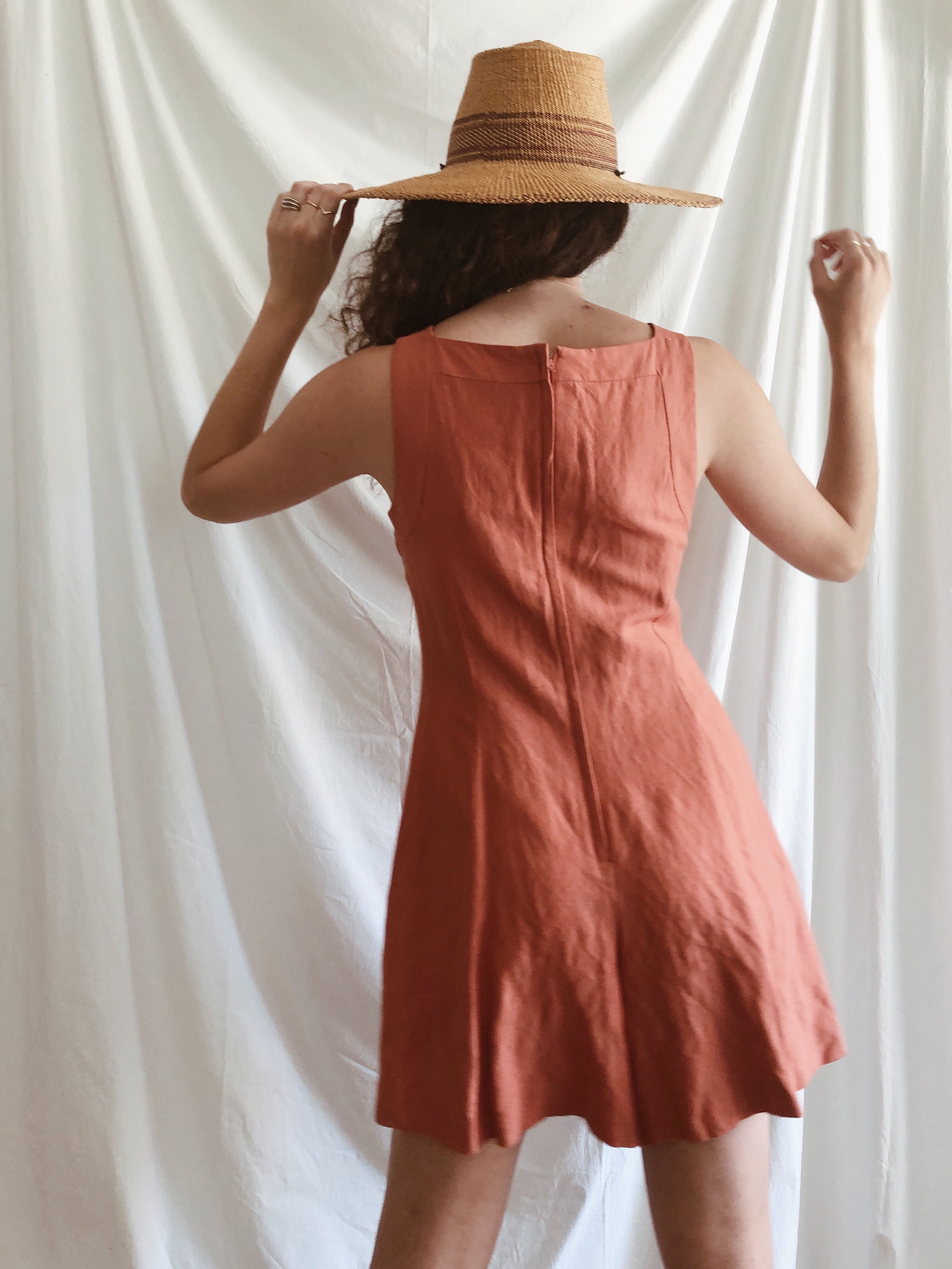 Terracotta Linen Romper