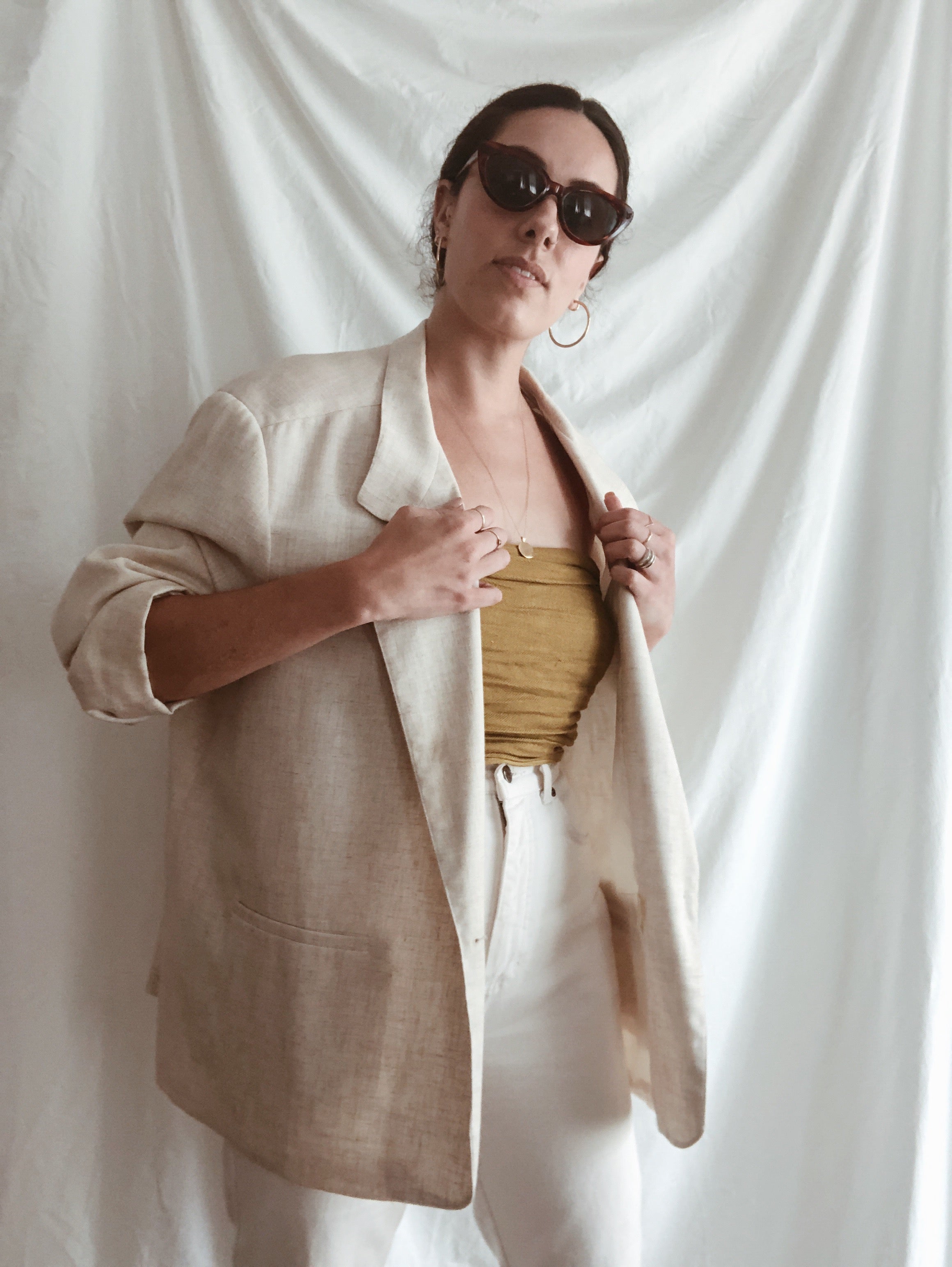 Sand Linen Blazer