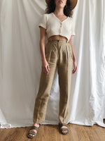 Olive Linen Trouser :: 27 waist